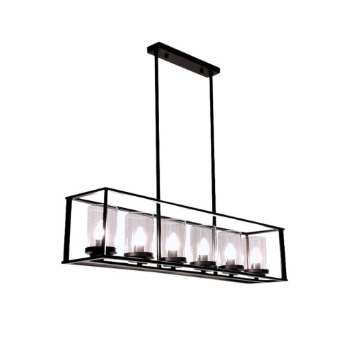 Lampa wisząca Retro ABIGALI-LWR-6XE27 Abigali 6xE27  Czarny