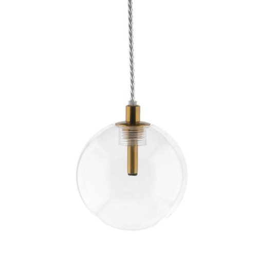 Lampa wisząca designerska Globo ABIGALI-GLOBO-HD80309-G4 Abigali NDxG4 Szkło Transparentny, Złoty
