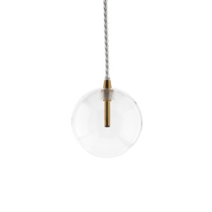 Lampa wisząca designerska Globo ABIGALI-GLOBO-HD80305-G4 Abigali NDxG4 Szkło Transparentny, Złoty