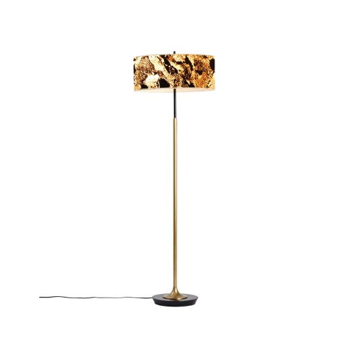 Lampa stojąca podłogowa Marble ABIGALI-MFLR-6629-601B Abigali xE27 Metal, Marmur Czarny, Zloty