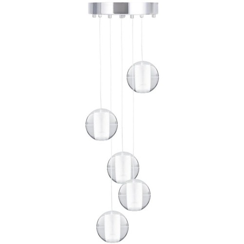 Lampa wisząca Starlight ST-9228-5 Step into Design 5xG9 20W Szkło Kryształowe Chrom