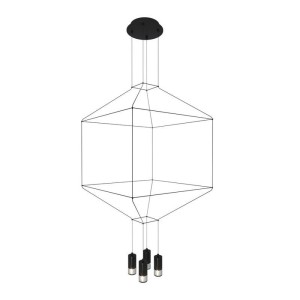 Lampa wisząca Linea ST-5961-4 Step into Design 4xG9 10W Metal/Akryl Czarny Matowy