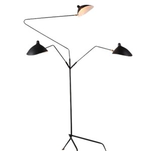 Lampa stojąca podłogowa Crane F8703 Step into Design 3xE14 40W Żelazo Czarny Matowy