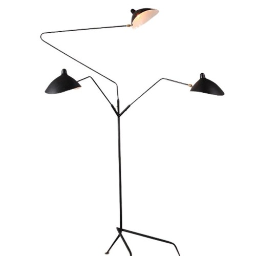 Lampa stojąca podłogowa Crane F8703 Step into Design 3xE14 40W Żelazo Czarny Matowy