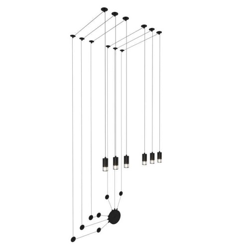 Lampa ścienna Linea Wall XT012-6W Step into Design 6xG9 10W Metal/Akryl Czarny Matowy