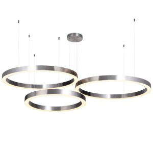 Lampa wisząca Circle ST-8848-60+80+80 nickel Step into Design 3xLED 112W Stal/Akryl Nikiel Szczotkowany