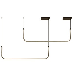 Lampa wisząca Minima MP0095-2 Step into Design 2xLED 20W Żelazo/Aluminium Czarny Matowy