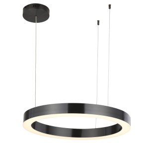Lampa wisząca Circle ST-8848-60 black Step into Design 1xLED 32W Stal/Akryl Tytanowy Szczotkowany