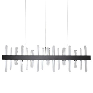 Lampa wisząca Arctic MP0099 black Step into Design 2xLED 52W Żelazo/Kryształ Szklany K9 Czarny Szczotkowany