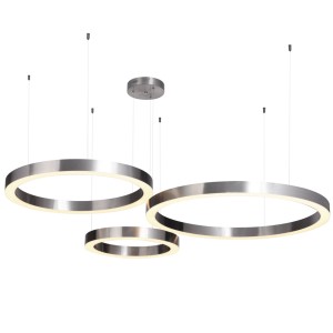 Lampa wisząca Circle ST-8848-40+60+80 nickel Step into Design 3xLED 93W Stal/Akryl Nikiel Szczotkowany