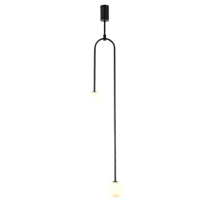 Lampa wisząca Loop ST-8928S black Step into Design 2xG9 20W Stal/Szkło Czarny