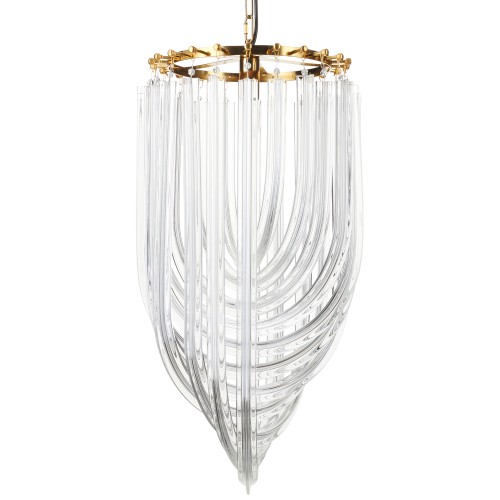 Lampa wisząca Wave DP0339-400 gold Step into Design 1xE14 60W Żelazo/Kryształ Szklany K9 Złoty Połysk