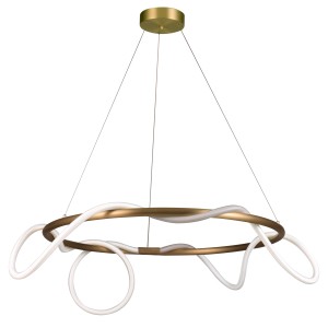 Lampa wisząca Fantasia Round ST-9282R/D60 Step into Design 2xLED 34W Metal/Tkanina Złoty