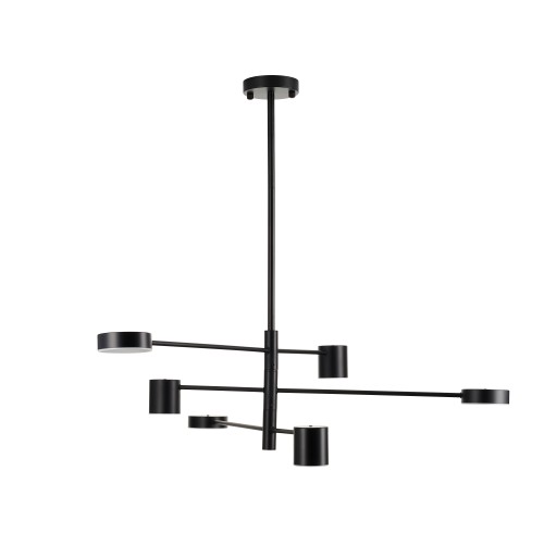 Lampa wisząca Clex ST-8102P-6 Step into Design 6xLED 18W Żelazo Czarny Matowy