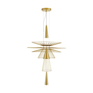 Lampa wisząca Susso ST-8713P-L Step into Design 2xGU10 5W Aluminium/Metal Złoty