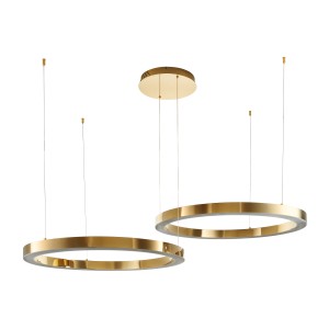 Lampa wisząca Circle DN924-80+80 gold Step into Design 2xLED 80W Stal/Akryl Złoty Połysk