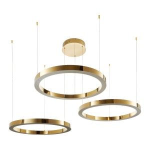 Lampa wisząca Circle DN924-40+60+60 gold Step into Design 3xLED 85W Stal/Akryl Złoty Połysk