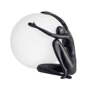 Lampa stojąca stołowa Woman ST-6020-A black Step into Design 1xE27 40W Włókno Szklane Czarny