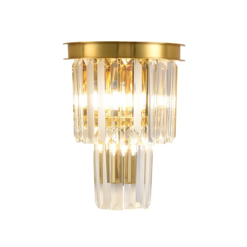 Lampa ścienna Splendore DN915-W Step into Design 2xE27 40W Metal/Kryształ Szklany K9 Złoty Połysk