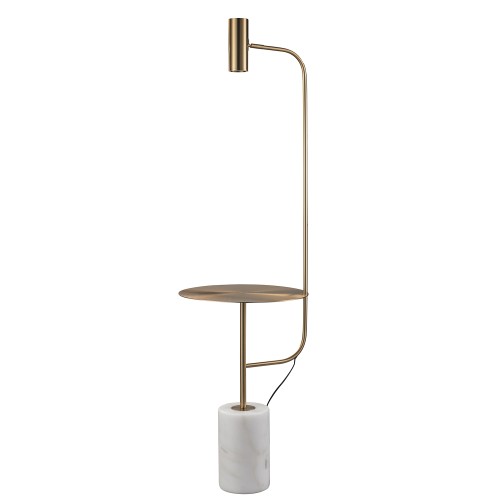 Lampa stojąca podłogowa Vincent ST-7027F gold Step into Design 1xLED 3W Metal/Marmur Złoty