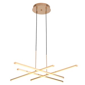 Lampa wisząca Criss Cross ST-MD240406-4 gold Step into Design 4xLED 48W Aluminium/Silicone Ciepłe Złoto - Połysk