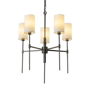 Lampa wisząca Darling ST-9501-5 BLACK Step into Design 5xE14 40W Tkanina/Metal Czarny Połysk