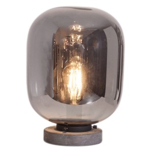 Lampa stołowa Leola 4002070-4505 By Rydens 1xE27 40W Metal/Szkło Przydymiony szary