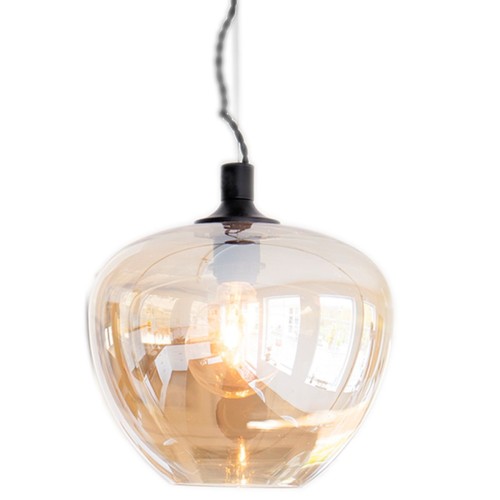Lampa wisząca Bellissimo 4200570-5503 By Rydens 1xE27 8W Szkło Bursztynowy