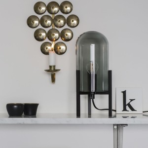 Lampa stołowa Smokey 2832780-4002 By Rydens 1xE14 40W Metal/Szkło Czarny matowy