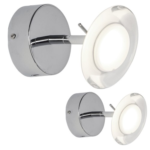 Lampa ścienna kinkiet ELLIPSE ML308 Milagro 5W Metal + Akryl Chrom