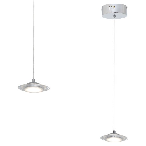 Lampa wisząca ELLIPSE ML411 Milagro 5W Metal + Akryl Chrom