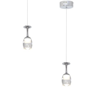 Lampa wisząca COPPA ML436 Milagro 5W LED Metal + Akryl Chrom