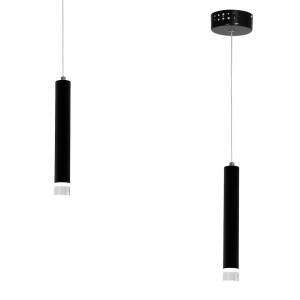 Lampa wisząca CARBON ML182 Milagro 5W LED Metal + Akryl Czarny