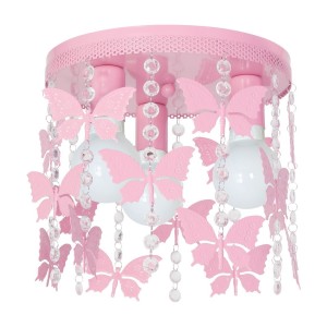 Lampa wisząca sufitowa ANGELICA MLP1165 Milagro 3xE27 60W Metal + Kryształ Różowy