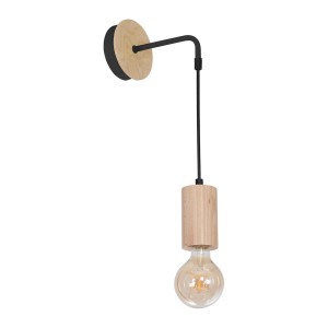 Lampa ścienna kinkiet LINES MLP8824 Milagro 1xE27 60W Drewno + Metal Naturalne Drewno