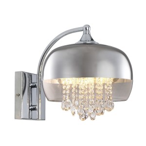 Lampa ścienna kinkiet LUNA ML3803 Milagro 1xE14 40W Metal + Kryształ Chrom