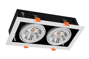 Oprawa podtynkowa PLAZA ML4741 Milagro 2xAR111 GU10 Metal Biały