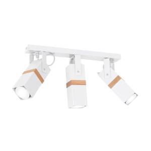 Lampa wisząca sufitowa VIDAR MLP5407 Milagro 3xGU10 Metal + Drewno Biały