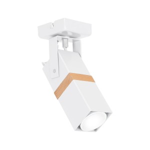 Lampa ścienna kinkiet VIDAR MLP5405 Milagro 1xGU10 Metal + Drewno Biały