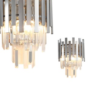 Lampa ścienna kinkiet ASPEN ML5995 Milagro 2xE14 40W Metal + Kryształ Chrom