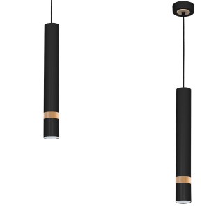 Lampa wisząca JOKER MLP6305 Milagro 1xGU10 Metal + Drewno Czarny