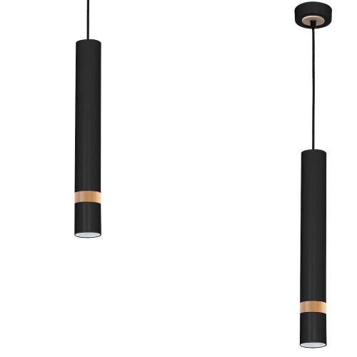Lampa wisząca JOKER MLP6305 Milagro 1xGU10 Metal + Drewno Czarny