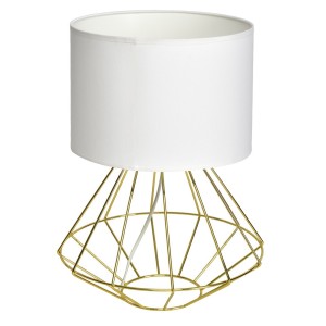 Lampa stojąca stołowa LUPO MLP6268 Milagro 1xE27 60W Metal + Tkanina Biel / Złoto