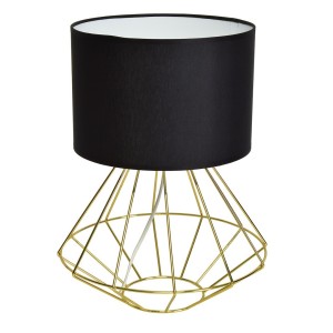 Lampa stojąca stołowa LUPO MLP6272 Milagro 1xE27 60W Metal + Tkanina Czarny / Złoty