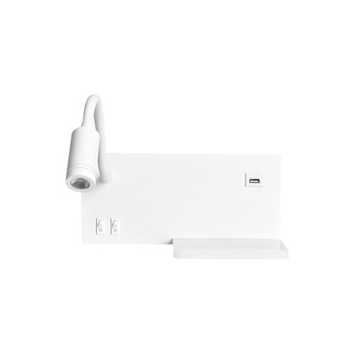 Lampa wisząca SHELF ML6343 Milagro 4W LED. 5W LED. 2W LED Metal + Akryl Biały