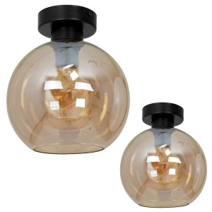 Lampa wisząca sufitowa SOFIA MLP6575 Milagro 1xE27 60W Metal + Szkło Czarny