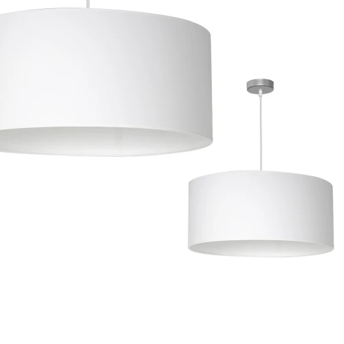 Lampa wisząca CASINO ML6374 Milagro 1xE27 Metal + Tkanina Biel / Chrom