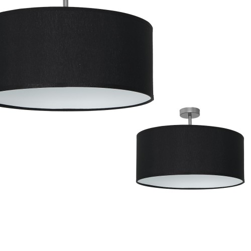 Lampa wisząca CASINO ML6379 Milagro Metal + Tkanina Czerń / Chrom