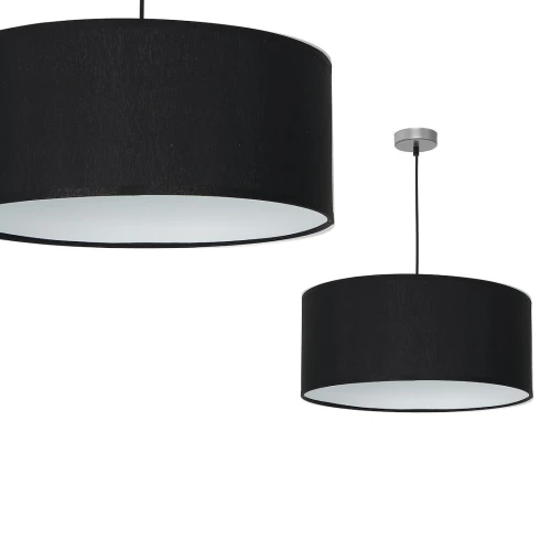 Lampa wisząca CASINO ML63800 Milagro 1xE27 Metal + Tkanina Czerń / Chrom