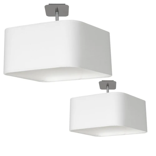 Lampa wisząca NAPOLI ML6361 Milagro Metal + Tkanina Biel / Chrom